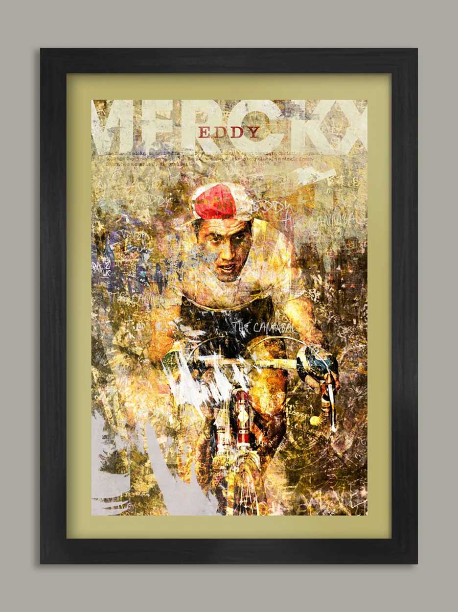 Eddy Merckx The Cannibal - Cycling Print
