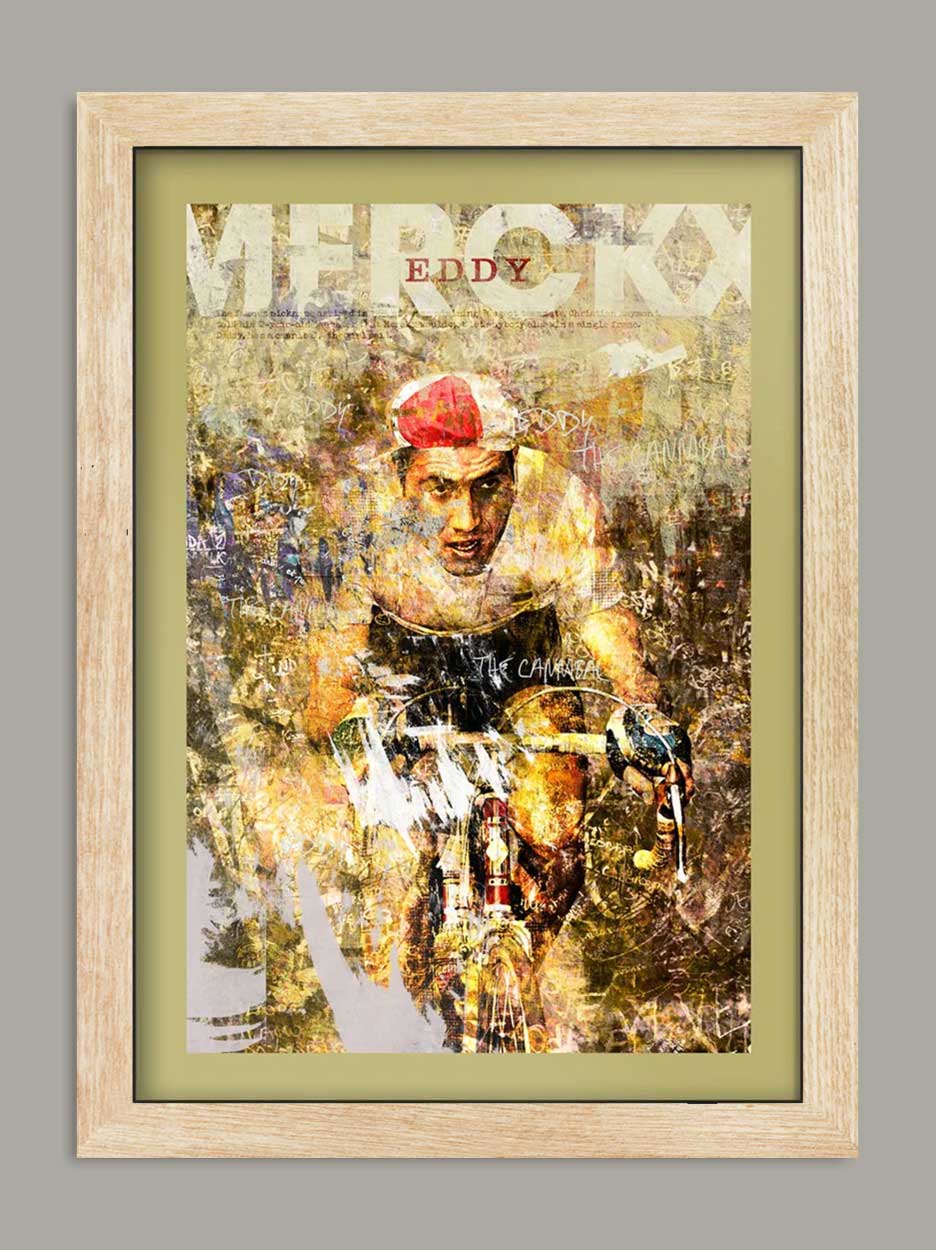 Eddy Merckx The Cannibal - Cycling Print