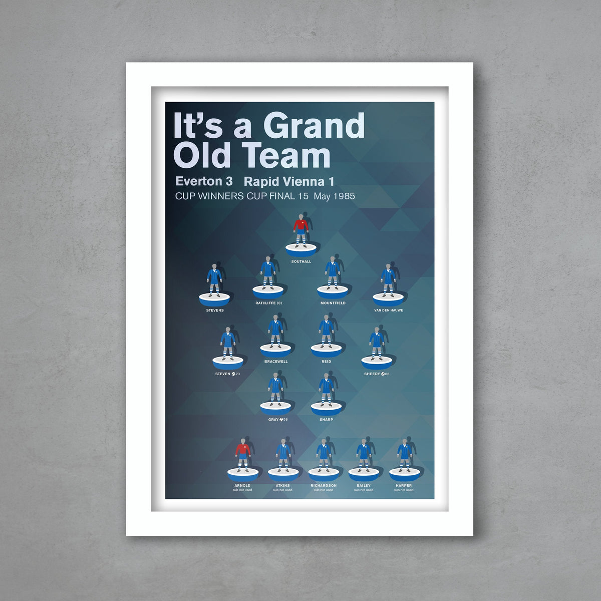 Everton 85, Cup Winners Cup - Football Print