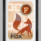 F is for Fox - Poster Print