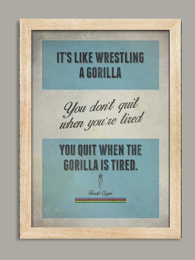 Fausto Coppi Quote - Cycling Print
