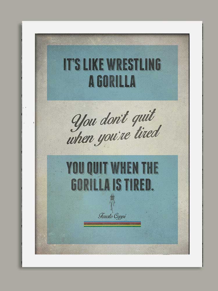 Fausto Coppi Quote - Cycling Print