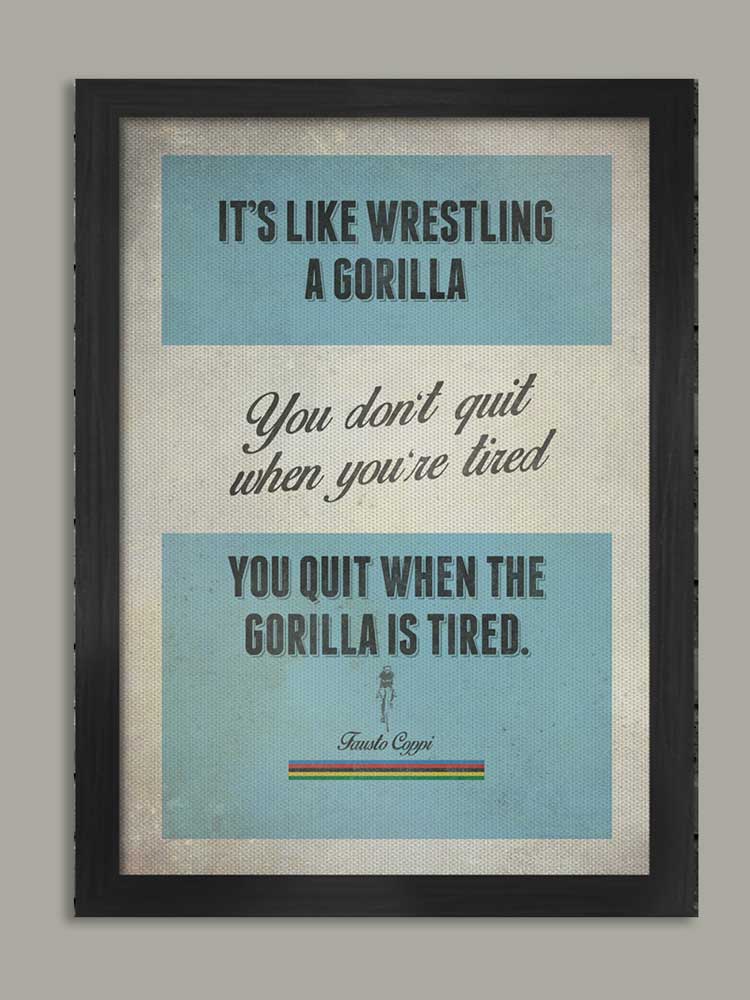 Fausto Coppi Quote - Cycling Print