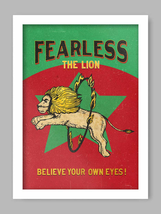 Fearless the Lion Poster Print