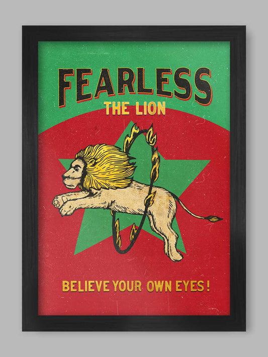 Fearless the Lion Poster Print