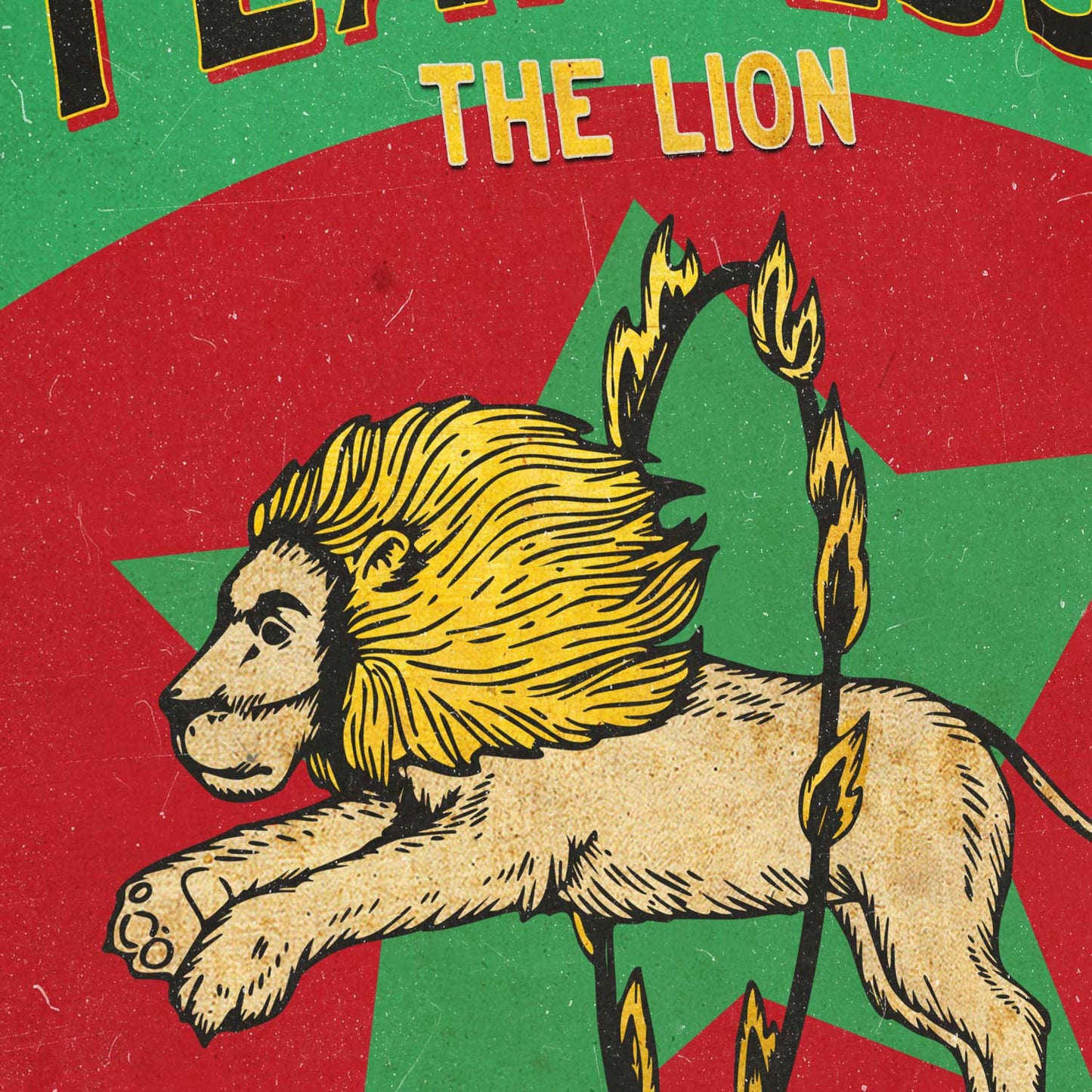 Fearless the Lion Poster Print