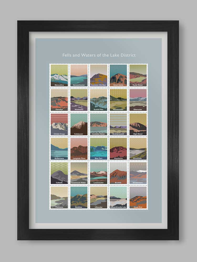Fells and Waters of The Lake District Print