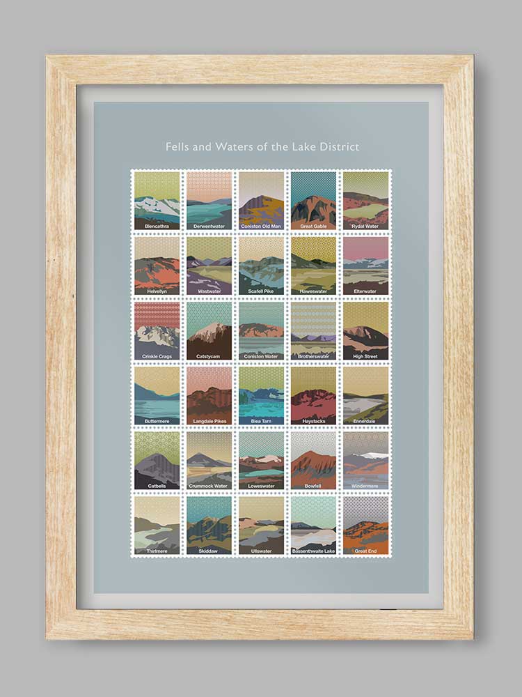 Fells and Waters of The Lake District Print