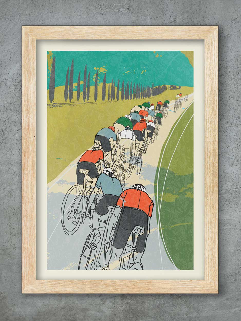 Following the Wheel - Cycling Print