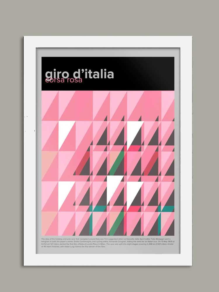 Giro d'Italia Geometric - Cycling Print