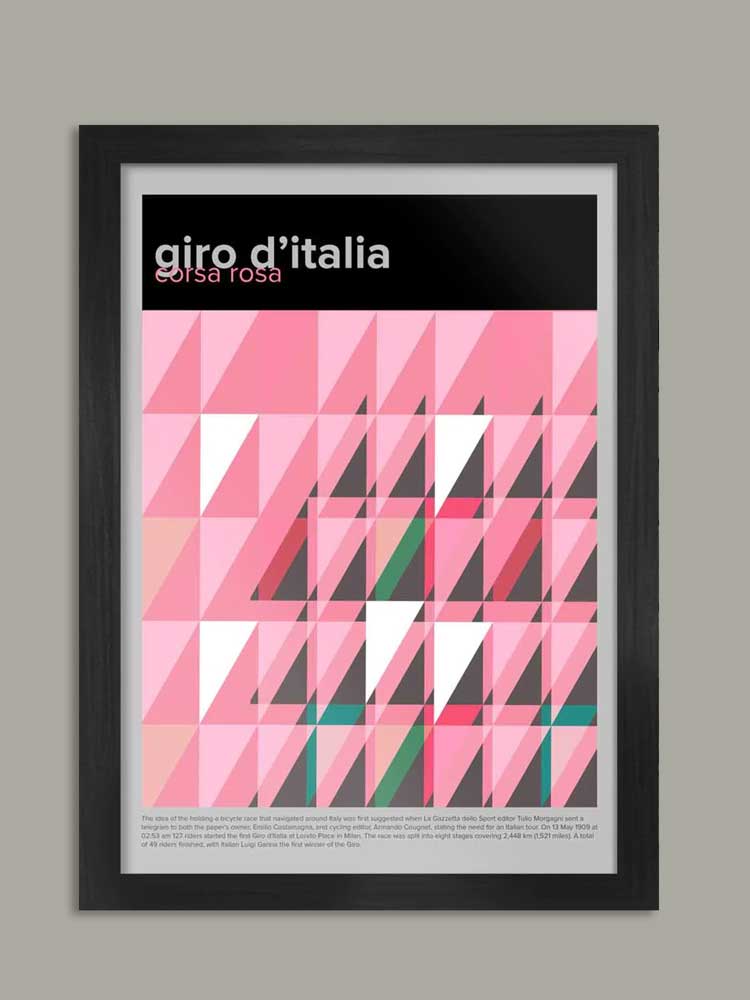 Giro d'Italia Geometric - Cycling Print