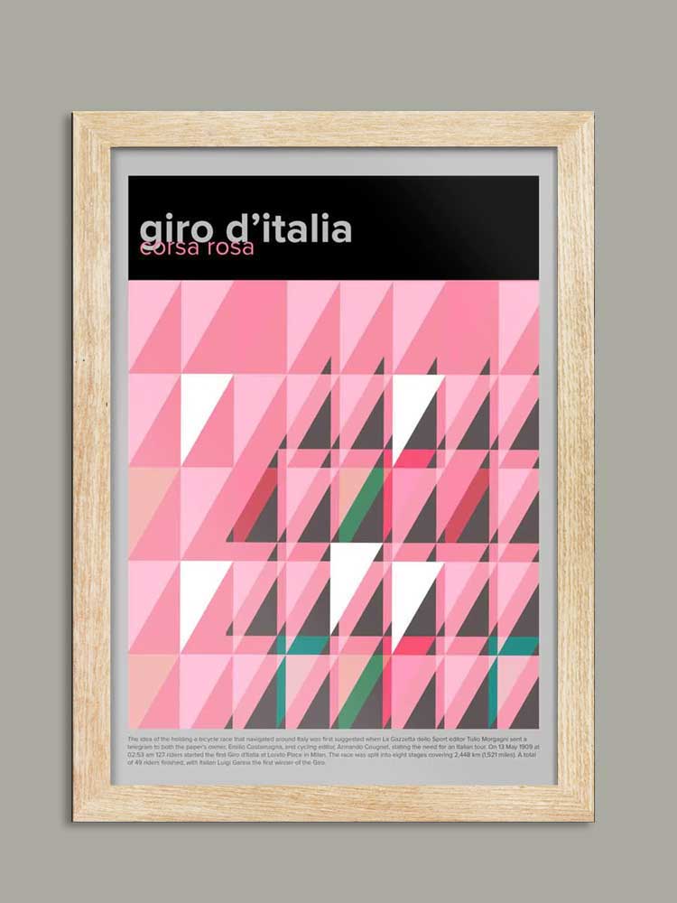 Giro d'Italia Geometric - Cycling Print
