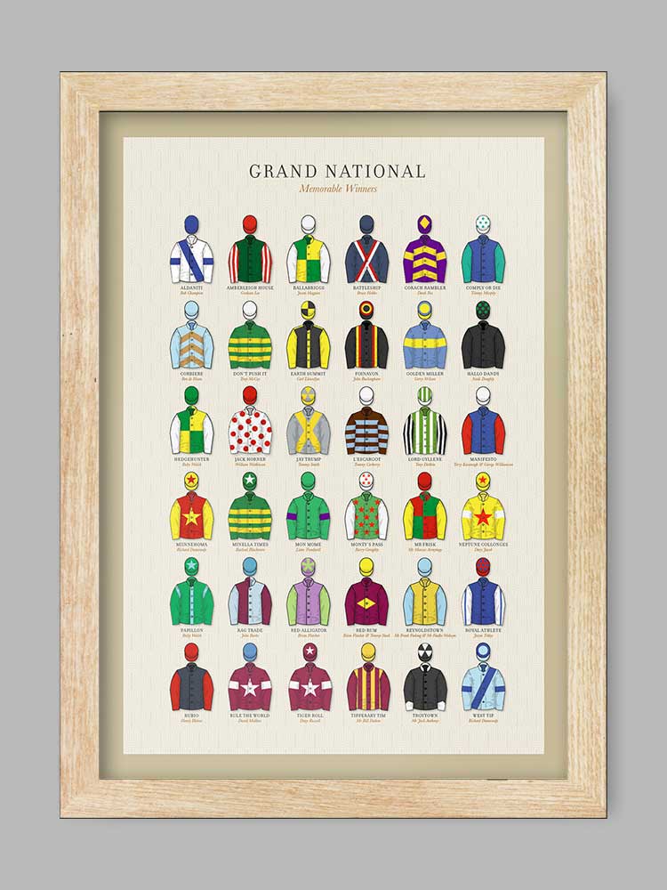 Grand National Memorable Winners - Horse Racing Print