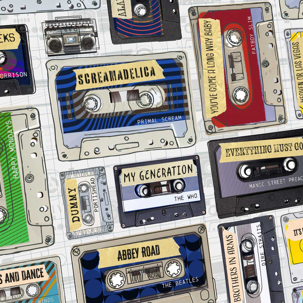 Great British Albums - Music Print