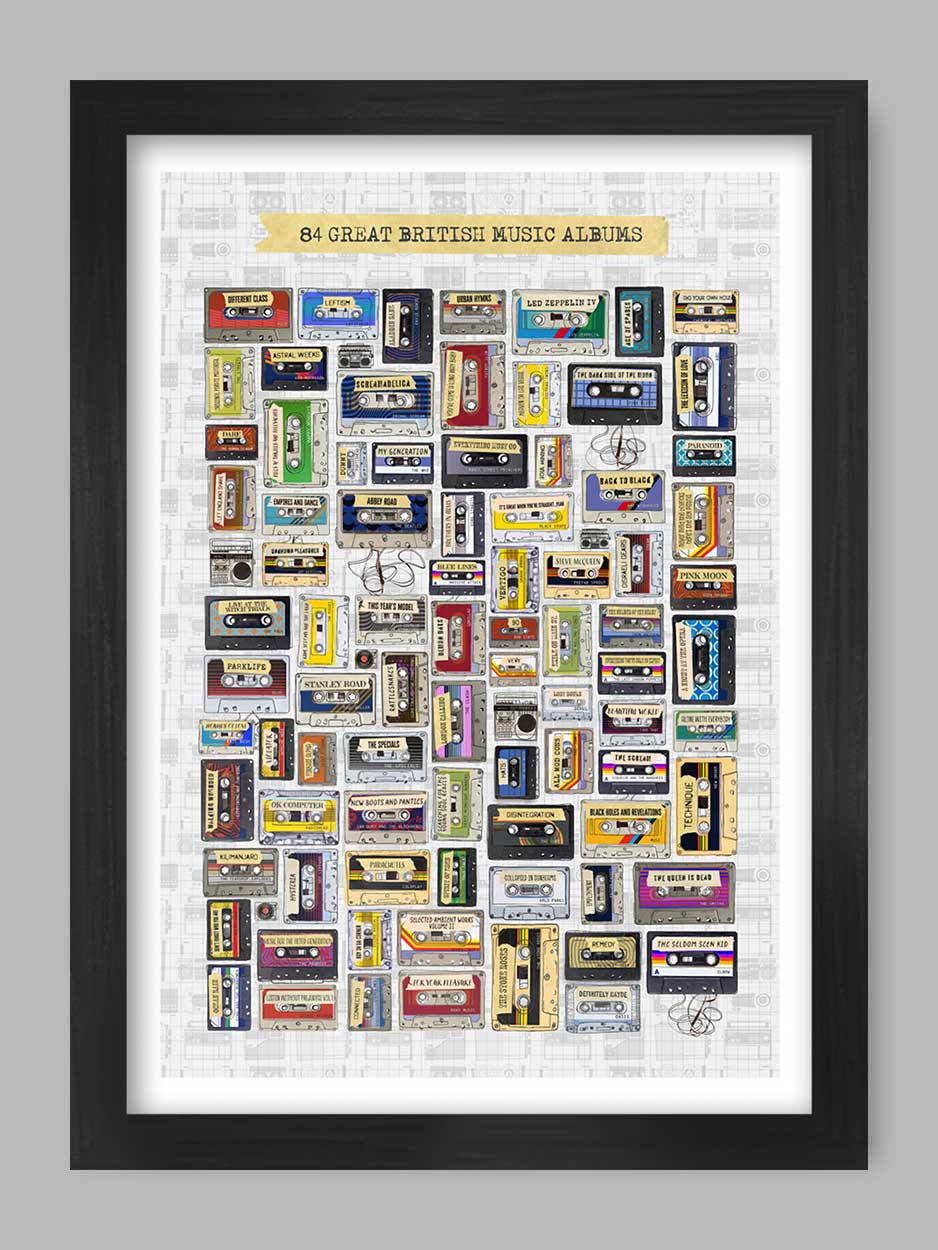 Great British Albums - Music Print