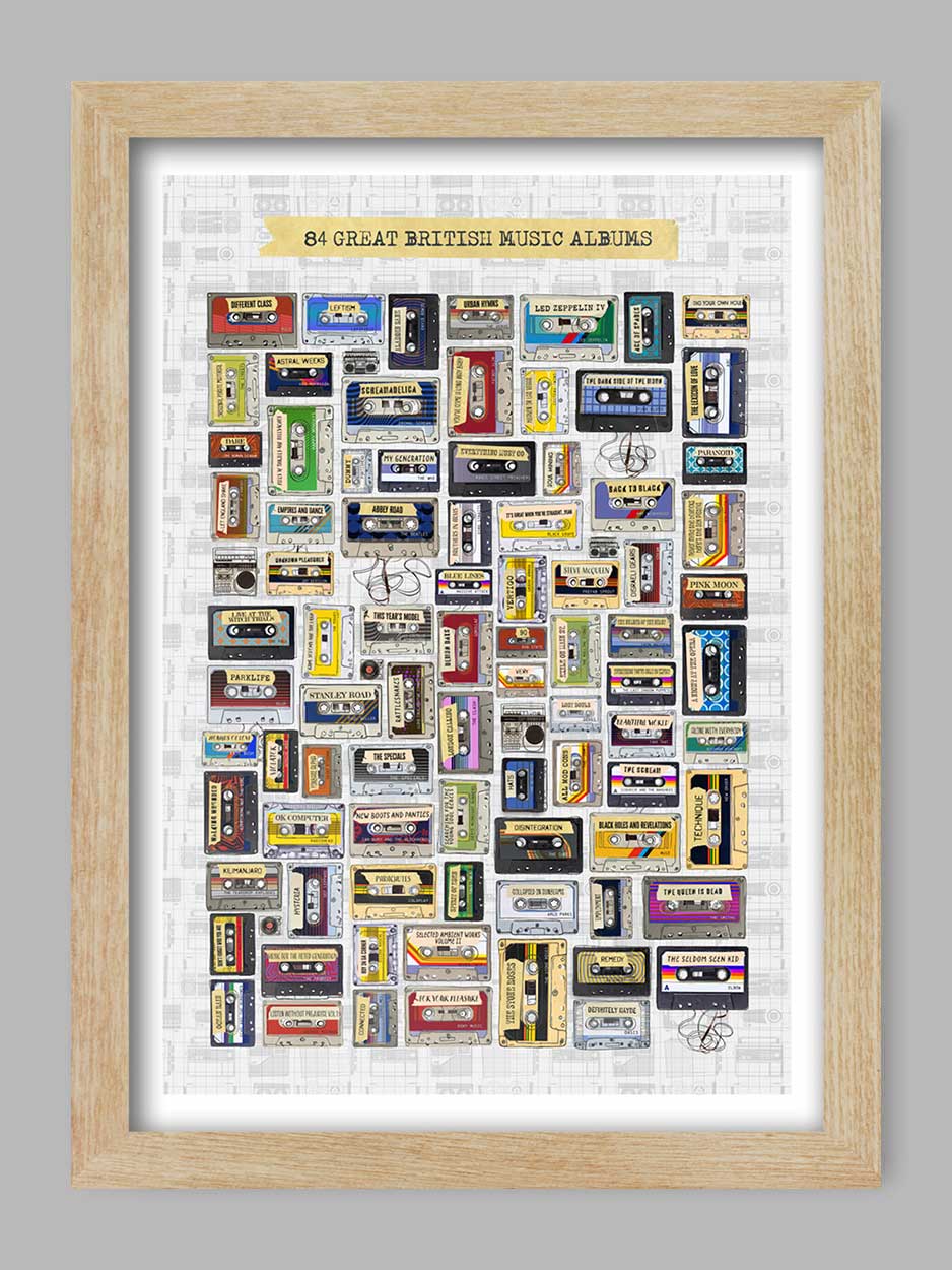 Great British Albums - Music Print