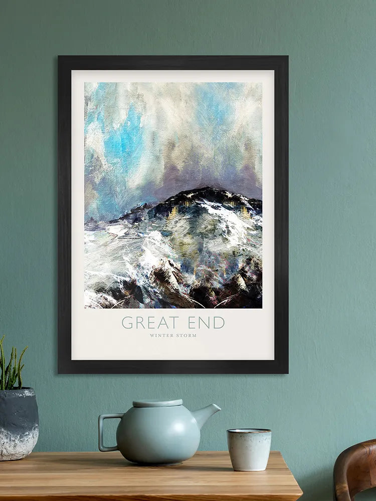 Great End Winter Storm - Lake District Print