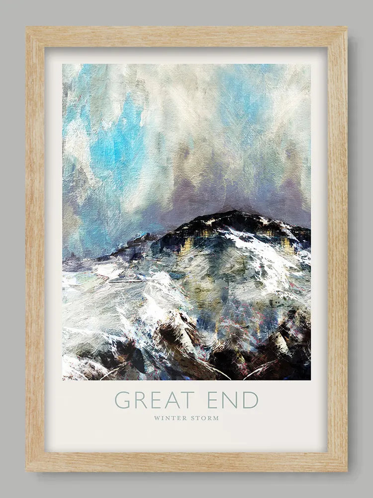 Great End Winter Storm - Lake District Print