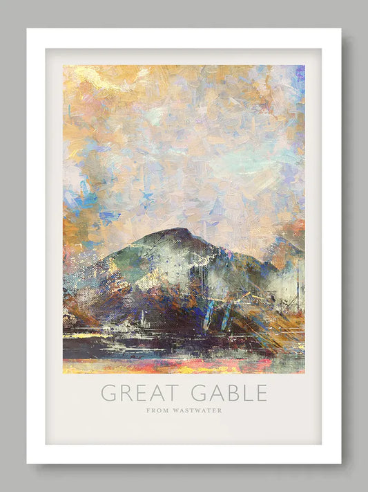 Great Gable from Wastwater  - Lake District Poster Print