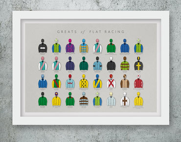 Greats of The Flats Racing Poster print