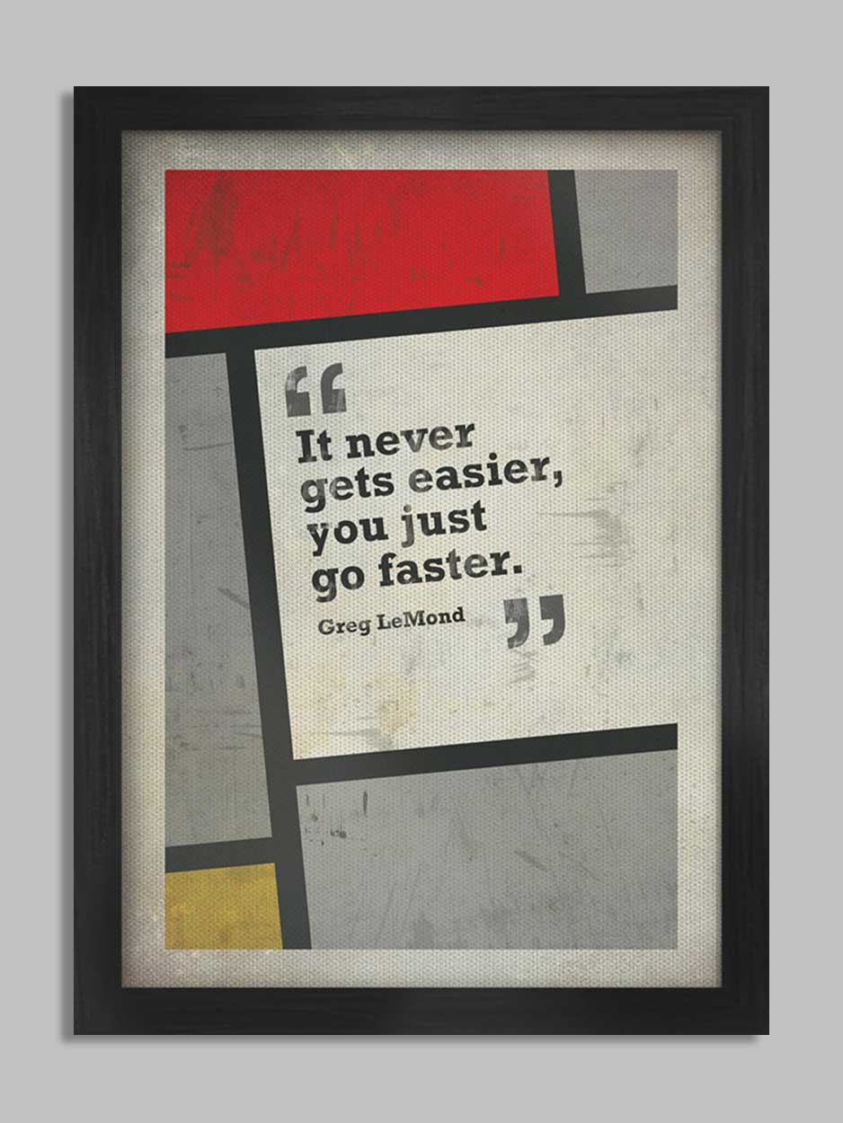 Greg LeMond Quote - Cycling Print
