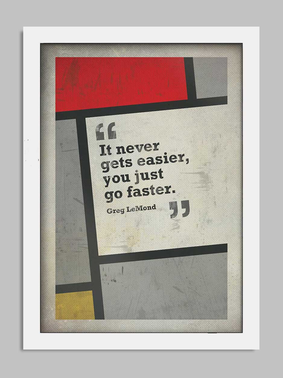 Greg LeMond Quote - Cycling Print