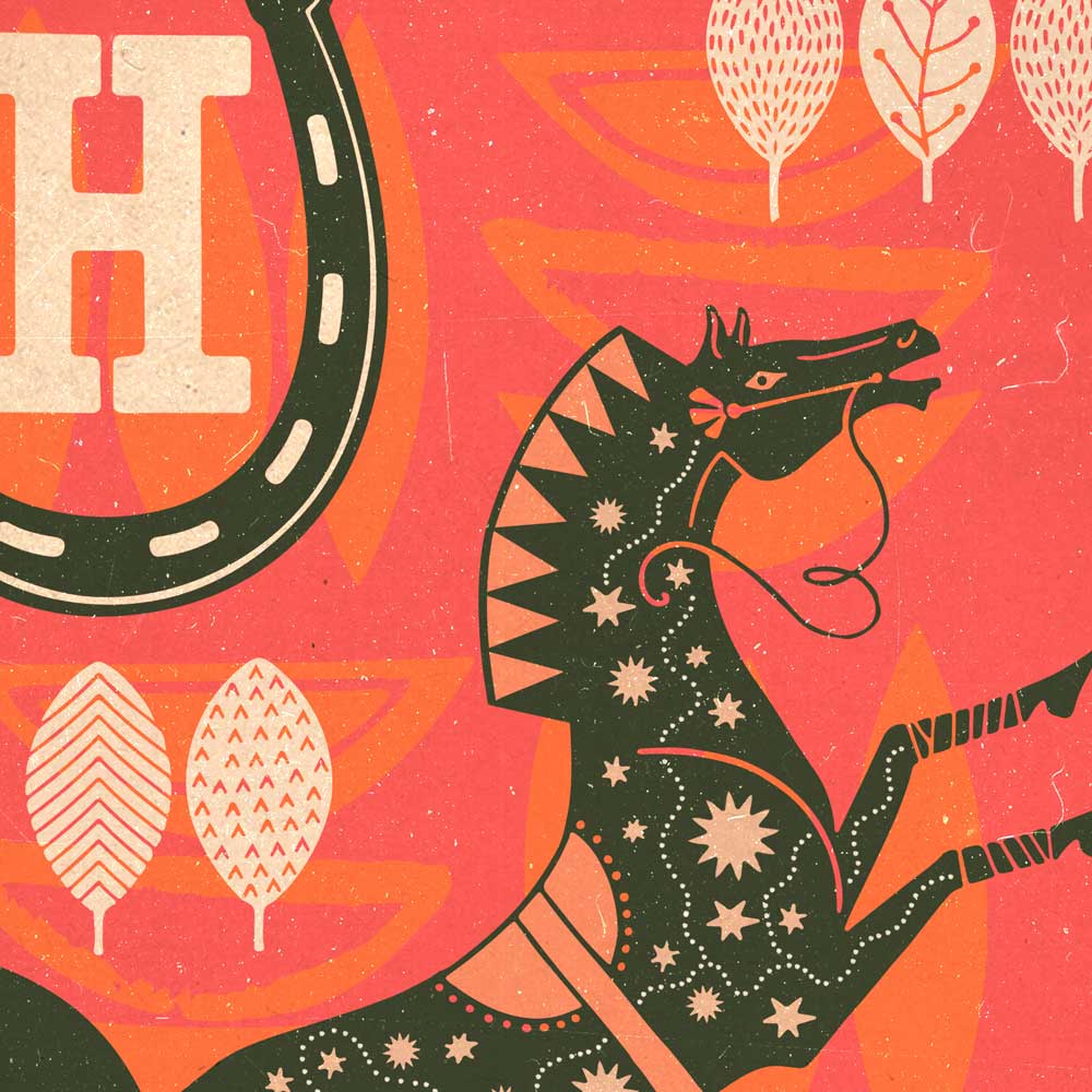 H is for Horse - Poster Print
