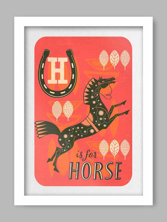 H is for Horse - Poster Print