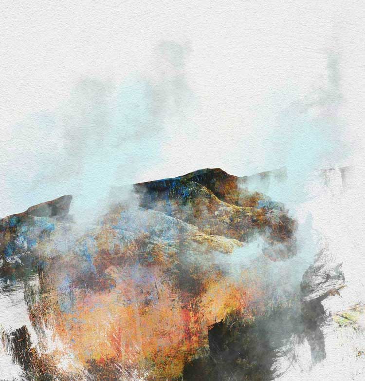 Helvellyn in Wainwright's Words - Lake District Print