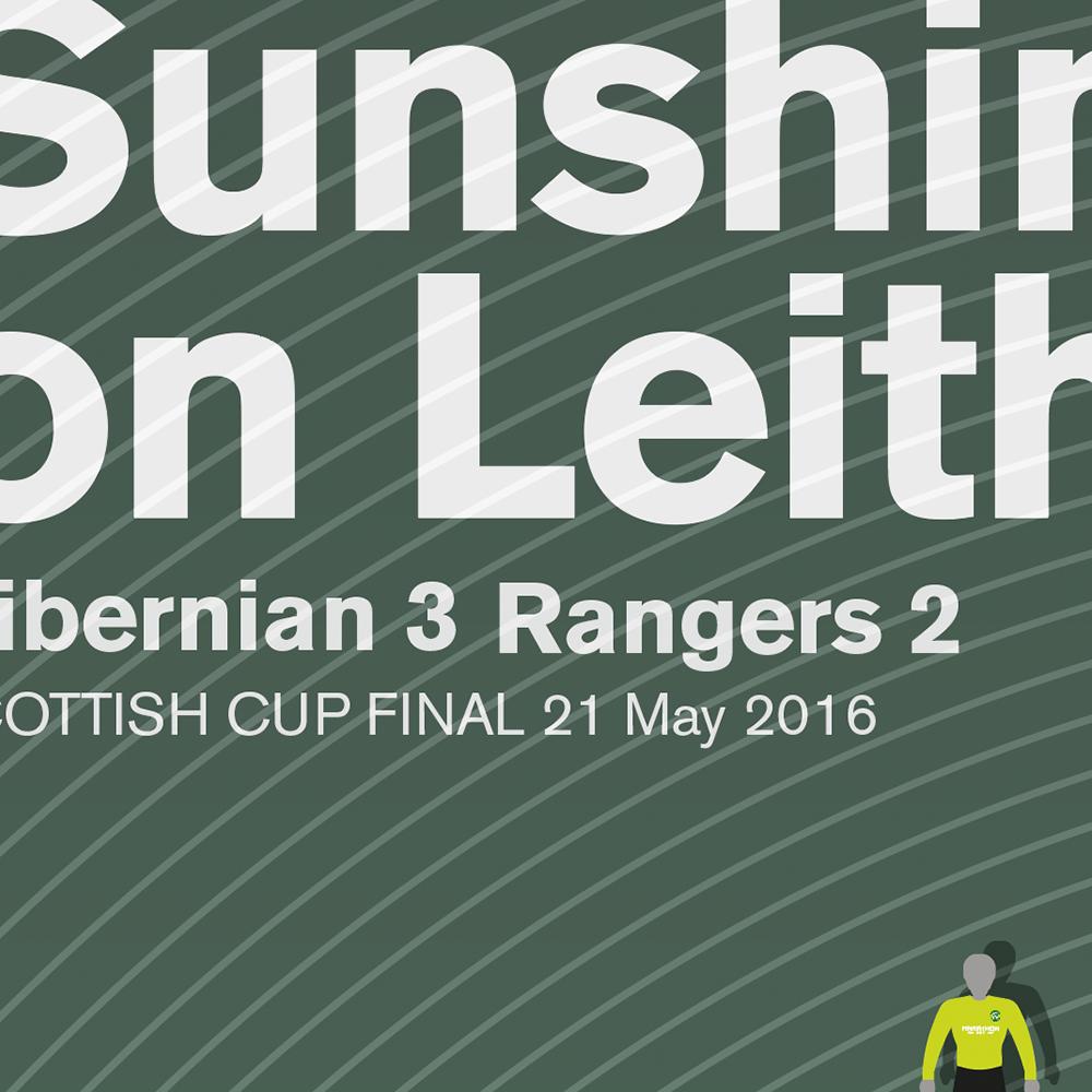 Hibernian, Scottish Cup 2016 - Football Print