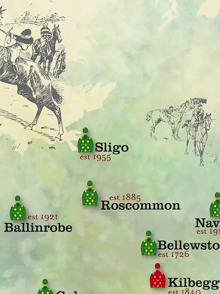 Irish Racecourses - Horse Racing Print