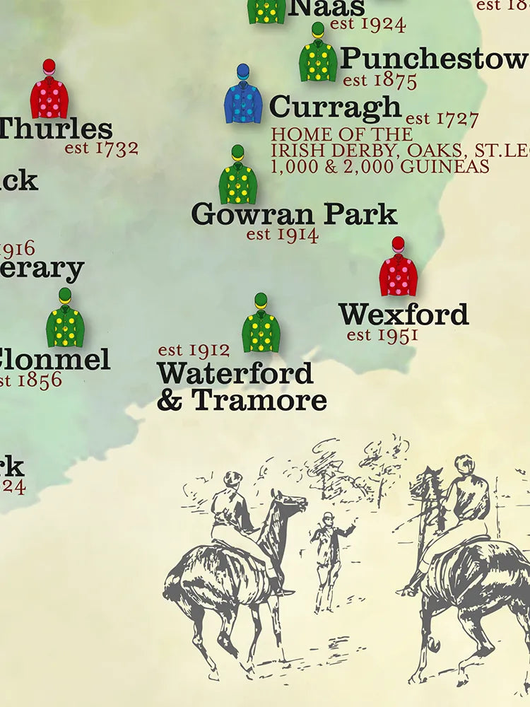 Irish Racecourses - Poster Print