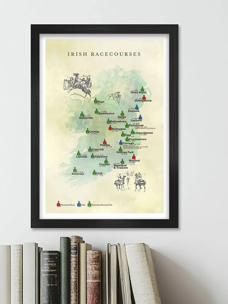 Irish Racecourses - Horse Racing Print