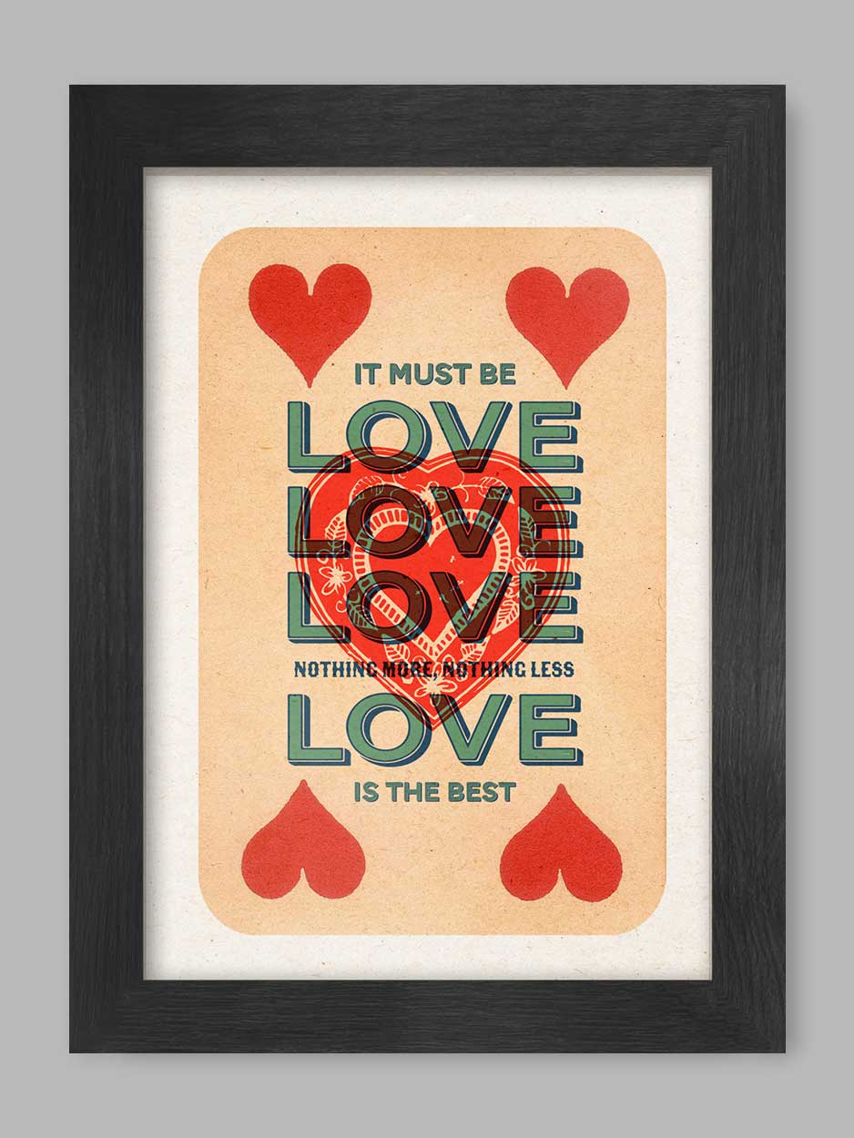 It Must Be Love - A4 Music Print