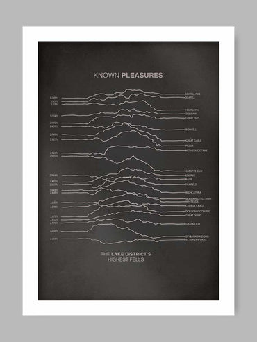 Known Pleasures Lake District Poster Print