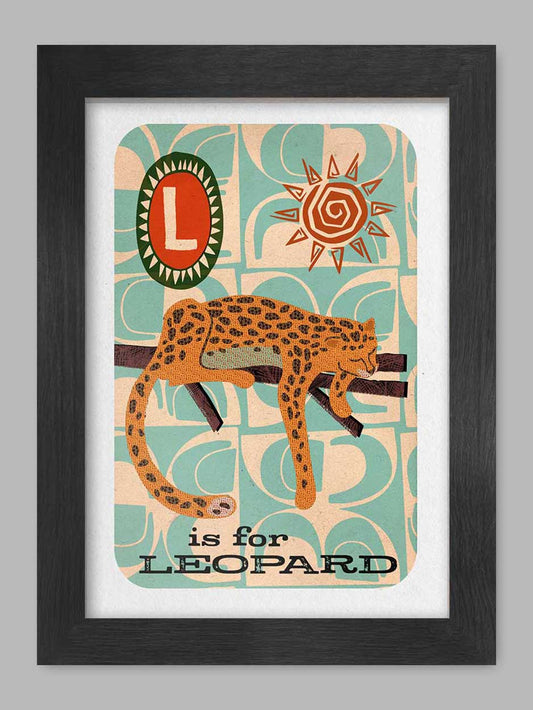 L is for Leopard - A4 Poster Print