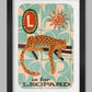 L is for Leopard - Poster Print