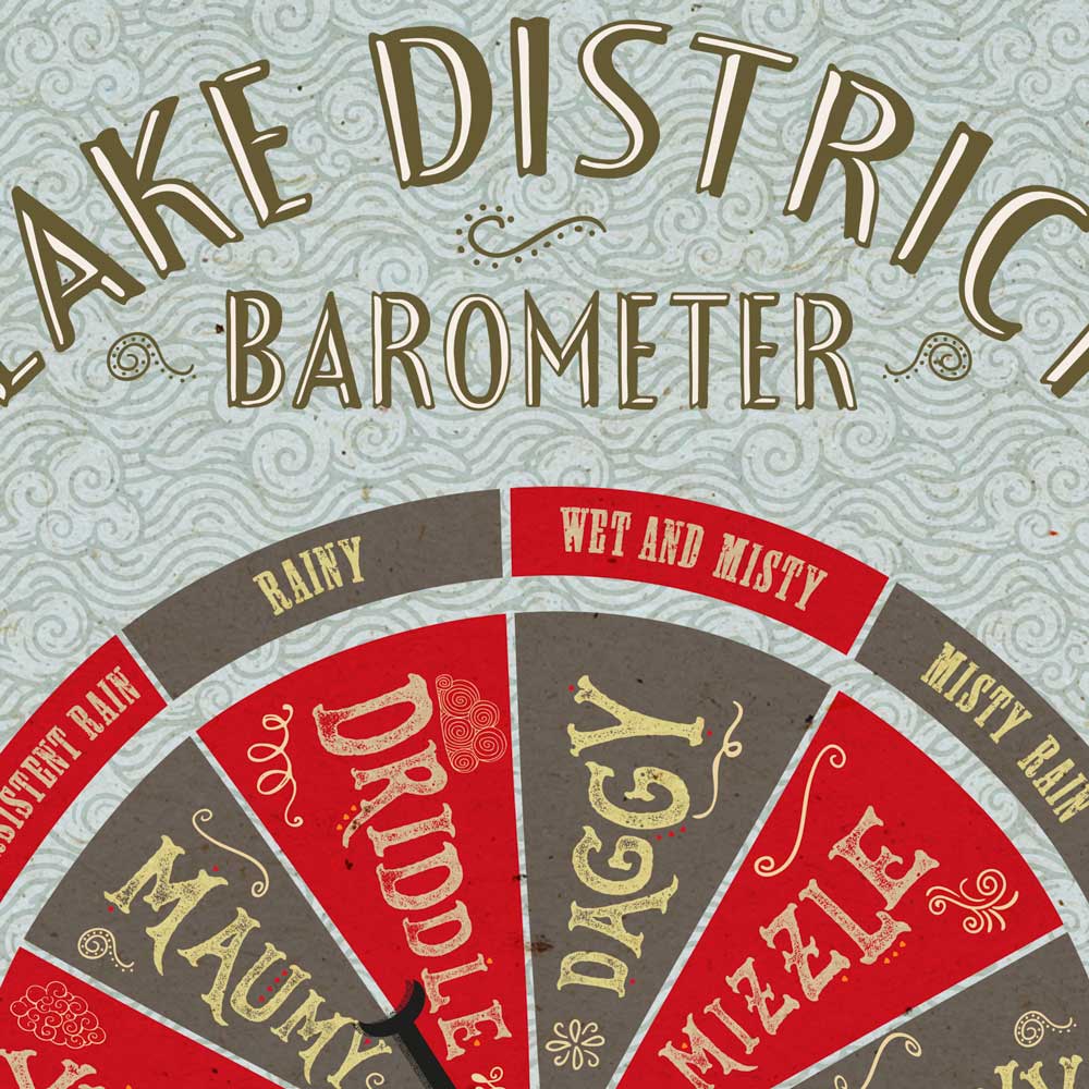 Lake District Barometer - A4 Poster print