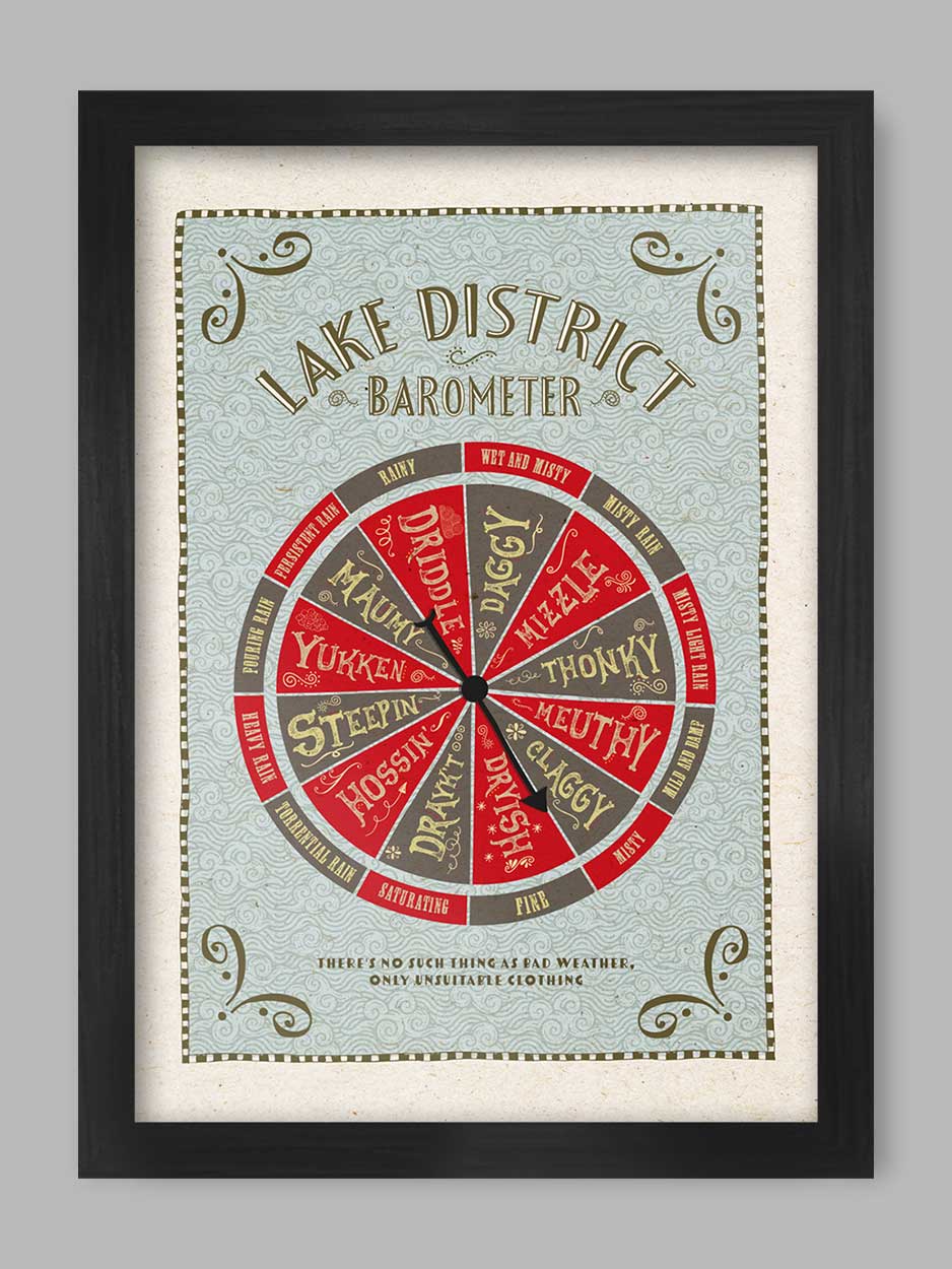 Lake District Barometer Print