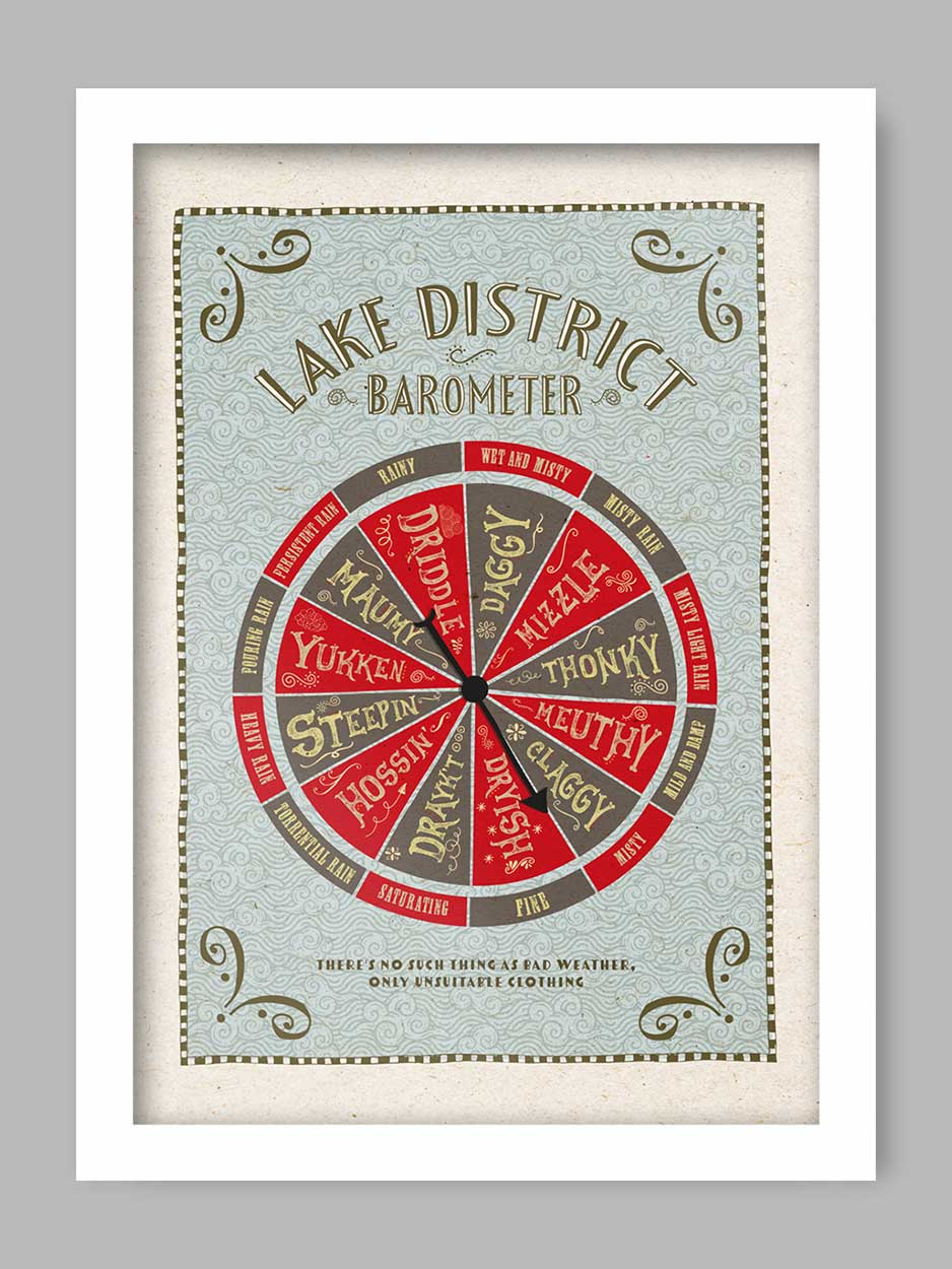 Lake District Barometer Print