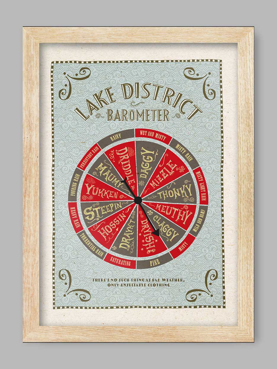 Lake District Barometer Print