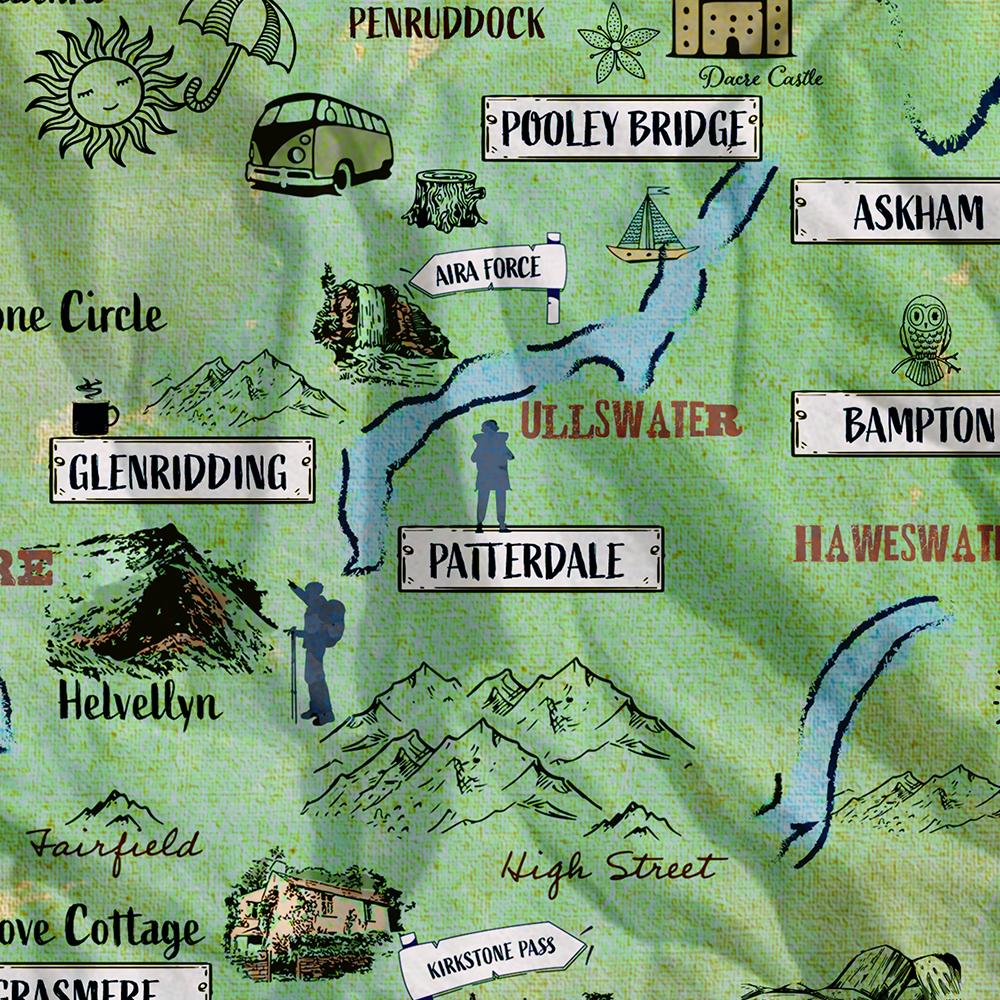 Lake District Illustrated Map Print