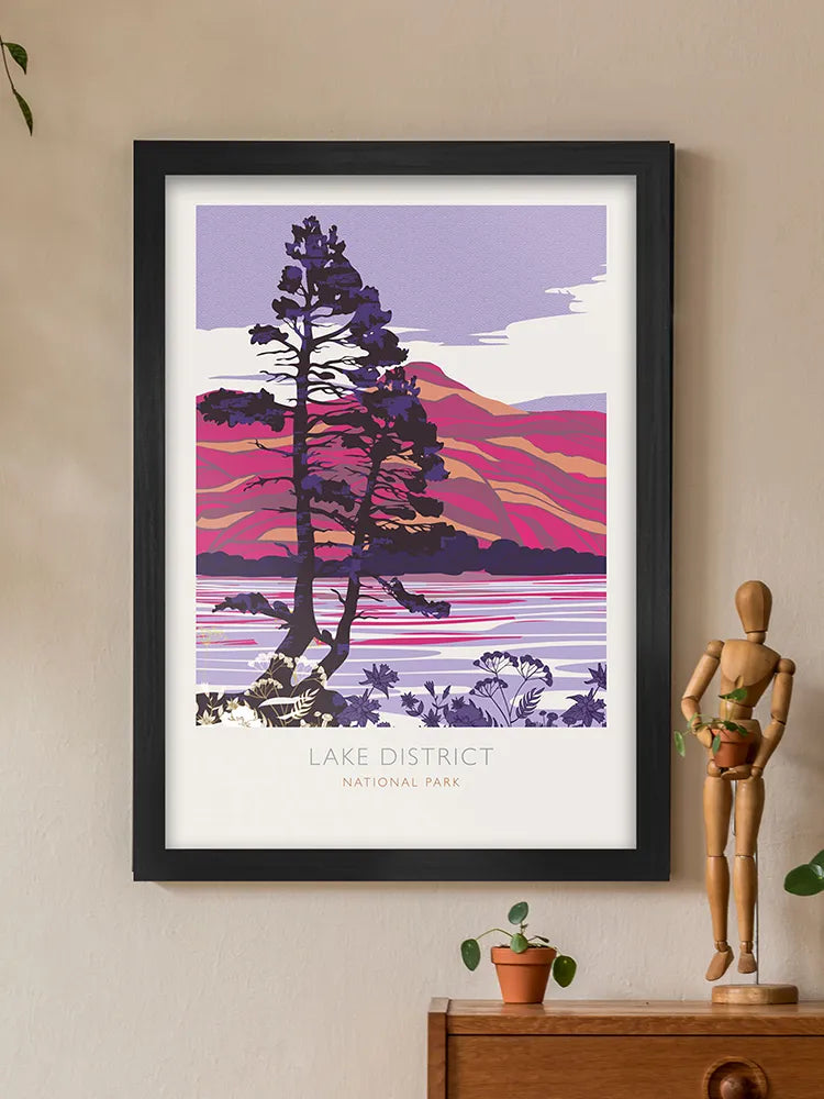Lake District National Park - Lake District Poster Print. Established in 1951, the Lake District sits entirely within the county of Cumbria.