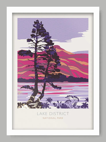 Lake District National Park - Lake District Poster Print. Established in 1951, the Lake District sits entirely within the county of Cumbria.