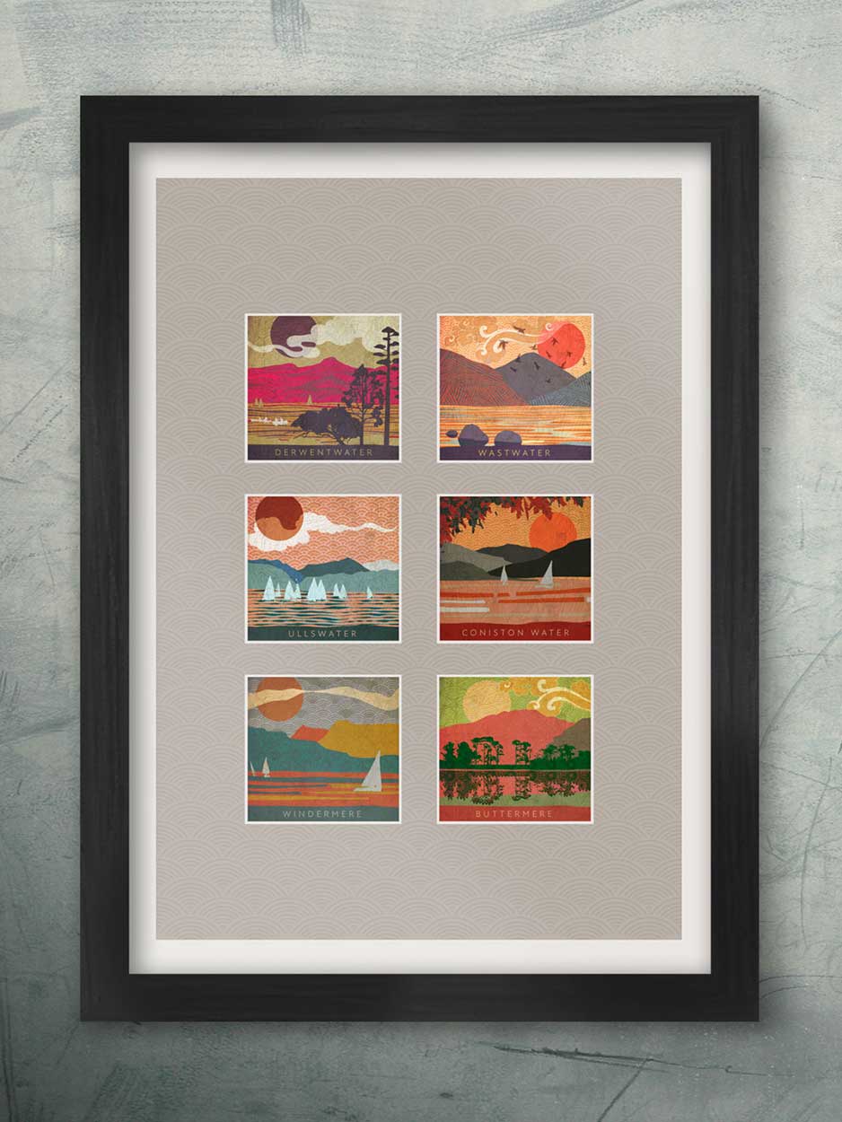 Lakes Montage - Lake District Print