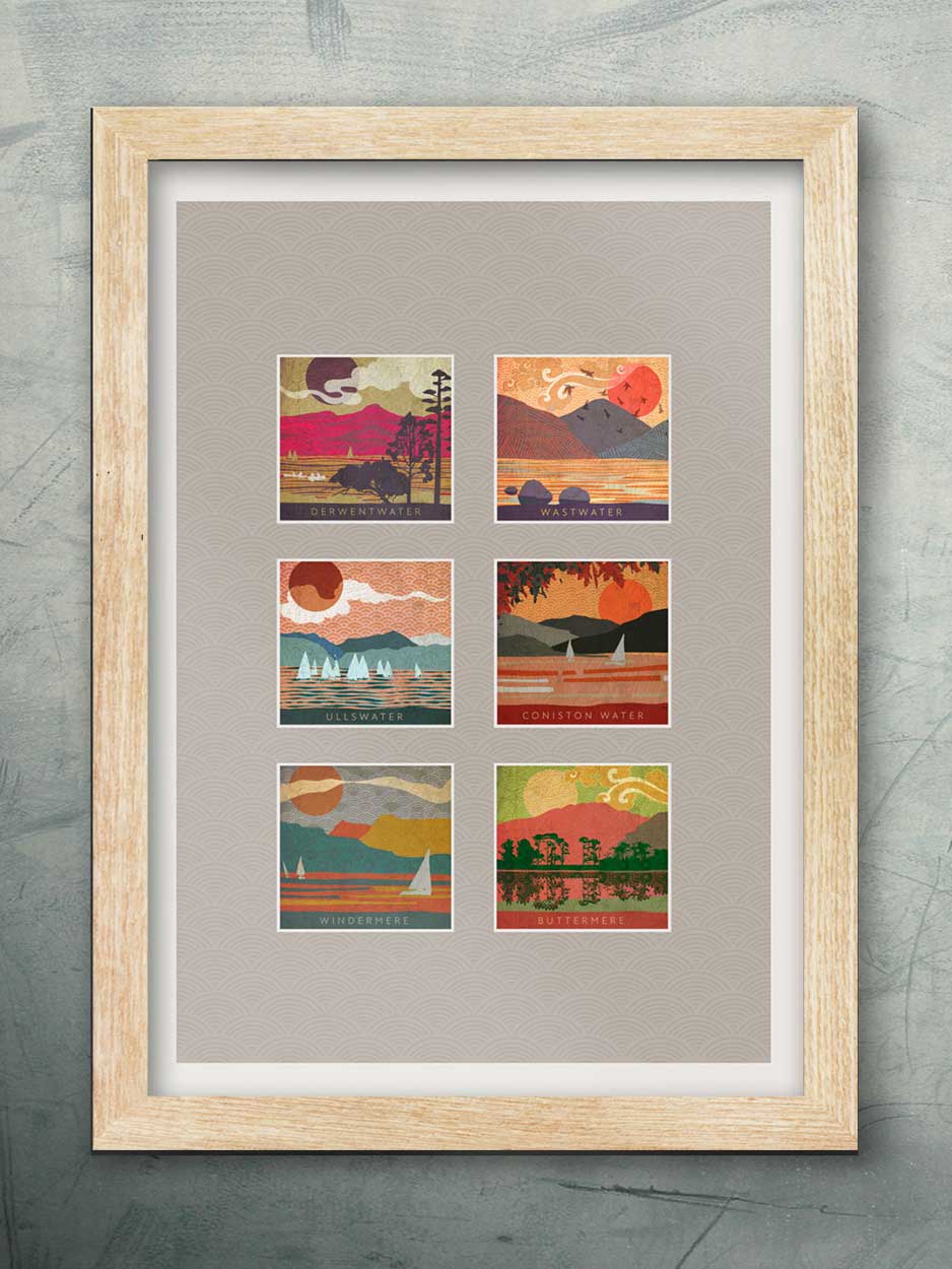 Lakes Montage - Lake District Print