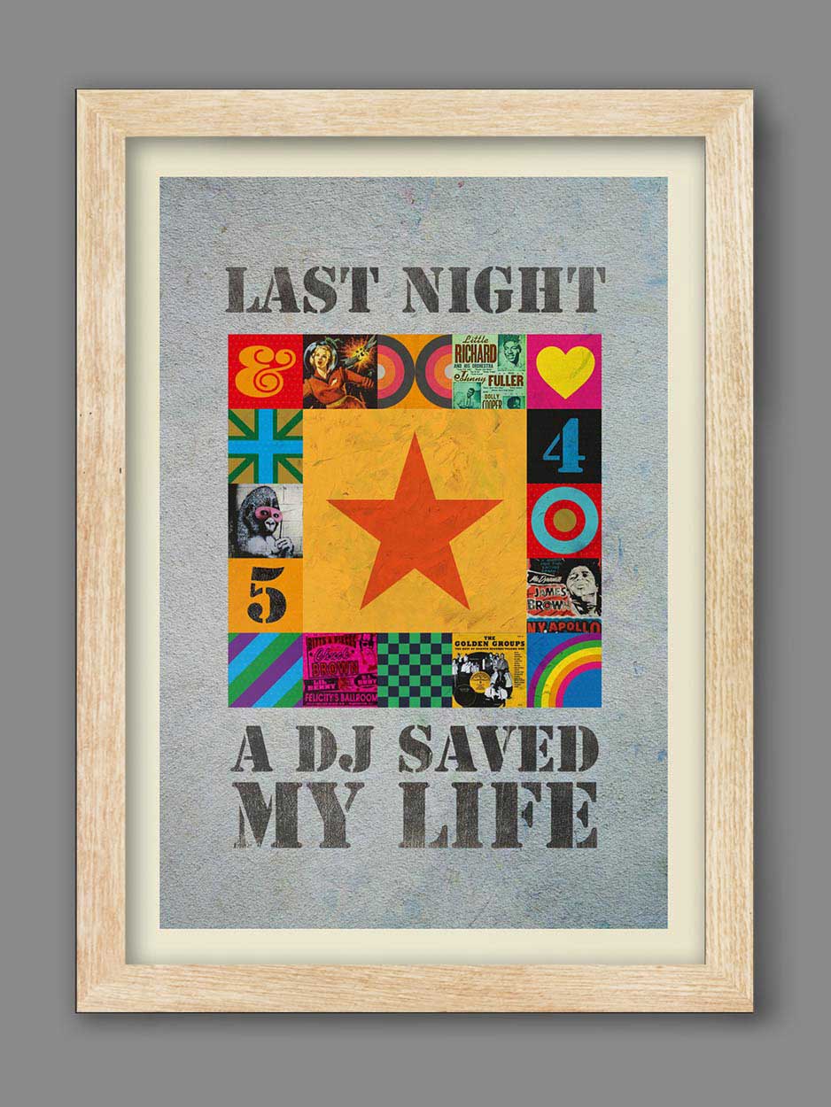 Last Night a DJ Saved My Life - Music Print