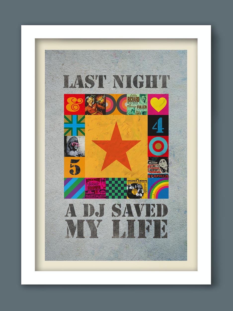 Last Night a DJ Saved My Life - Music Print