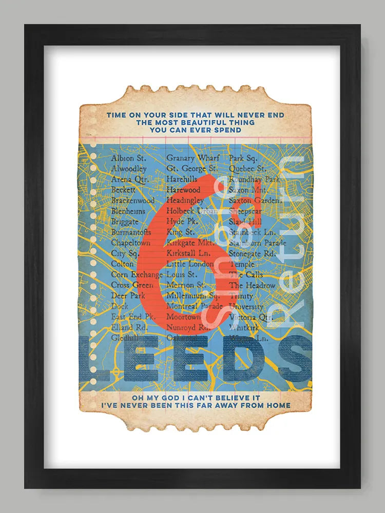 Leeds Ticket To Ride Print