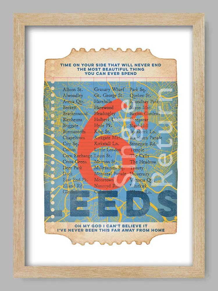 Leeds Ticket To Ride Print